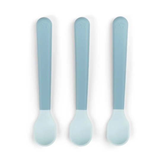 CUCHARA SILICONA 3-PACK FOODIE EASY-GRIP AZUL
