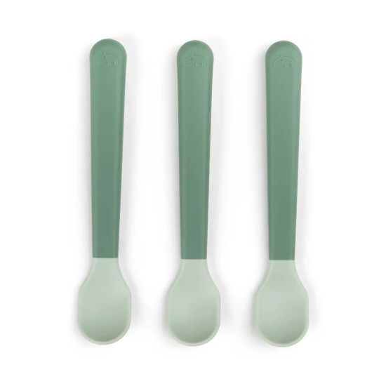 CUCHARA SILICONA 3-PACK FOODIE EASY-GRIP GREEN