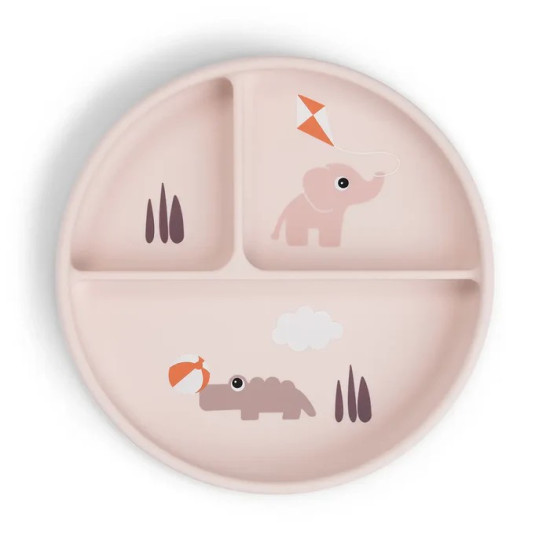PLATO DE SILICONA STICK&STAY COMPARTIMENTADO PLAYGROUND POWDER