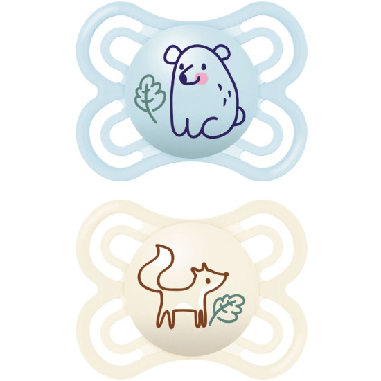 CHUPETE SILICONA PERFECT 0+ AZUL (2 ud)