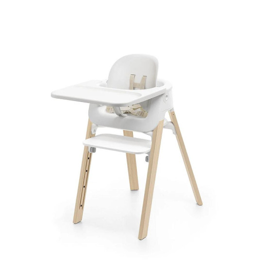 STOKKE STEPS PACK SILLA+BABY SET+BANDEJA BLANCO/NATURAL