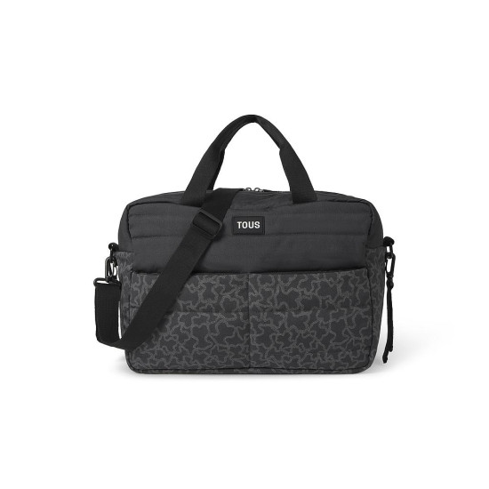 TOUS Bolso Maternal+Cambiador Kaos Negro