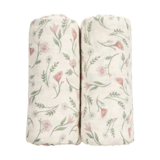 MUSELINA LAVADA GDE PACK DE 2 120x120 CM ME-FLOWER MULTICOLOUR