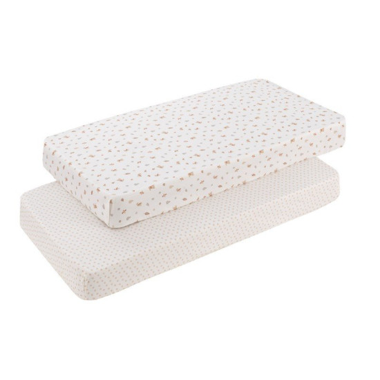 SABANA BAJERA CUNA 60 PACK 2 UDS. 60x120x17 CM SENDA BEIGE