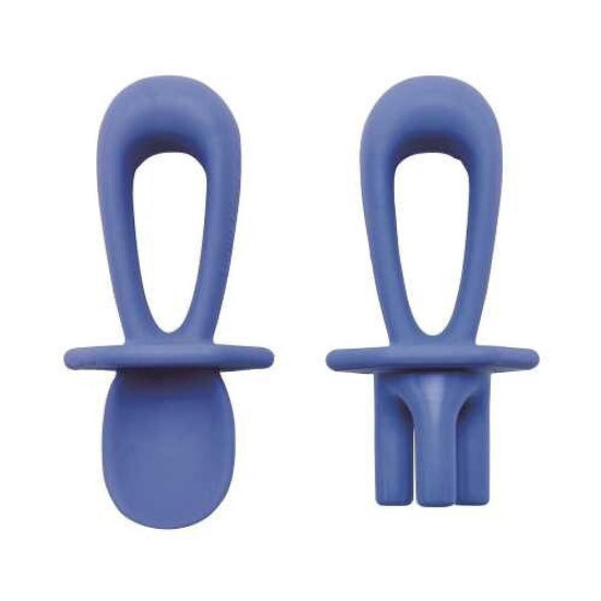 CUBIERTOS DE APRENDIZAJE SILICONA AZUL