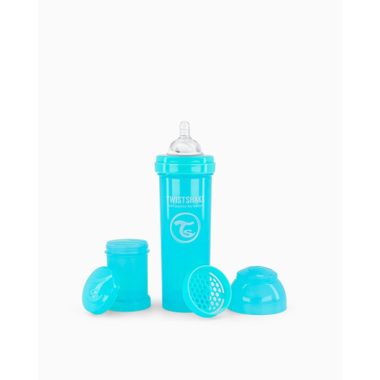TWISTSHAKE BIBERON 330ML PASTEL AZUL