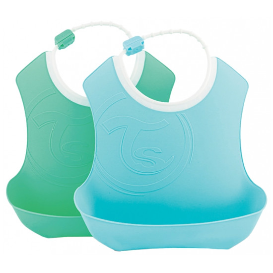 BABERO BIB 4M+ PASTEL AZUL/VERDE