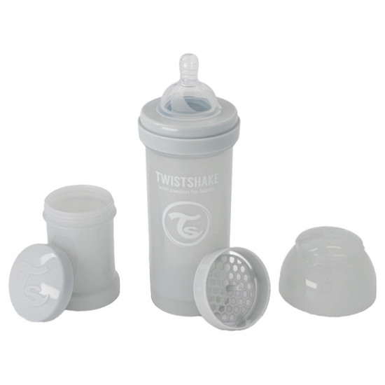 TWISTSHAKE BIBERON +2M 260ML GRIS CLARO