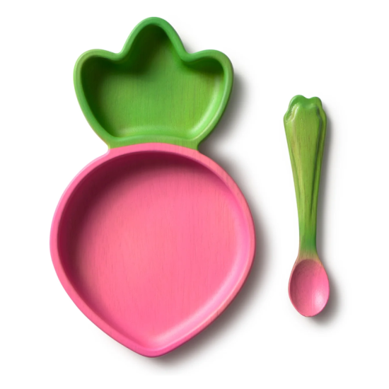 Oli&Carol RAMONA THE RADISH Plato+Cuchara (copia)