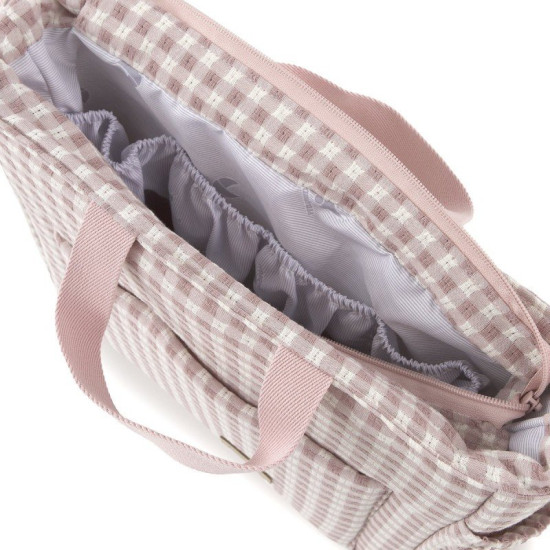 BOLSO MATERNAL PACK VICHY ROSA