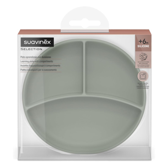 PLATO CON DIVISIONES VERDE...